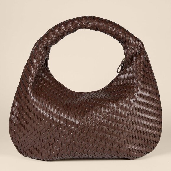 Versatile Women's Woven Faux Leather Shoulder Bag - Perfect Daily Accessory - Picture 3 of 4
